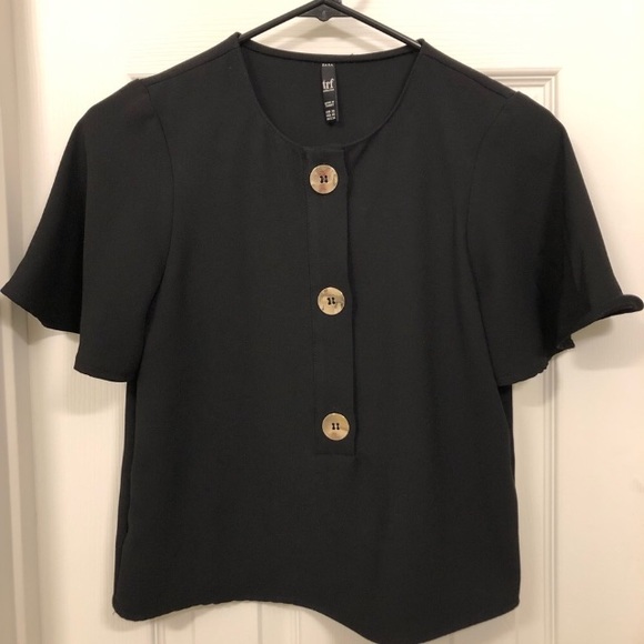 Zara | Tops | Zara Trf Black Blouse 